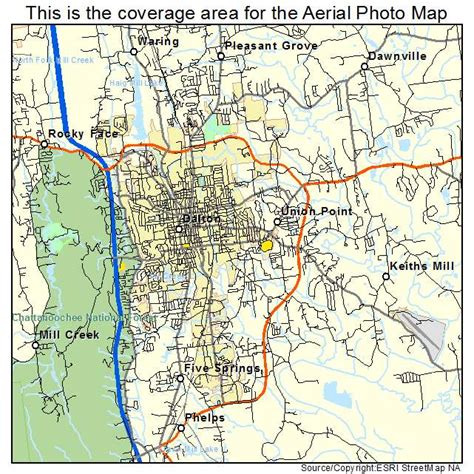 Aerial Photography Map of Dalton, GA Georgia
