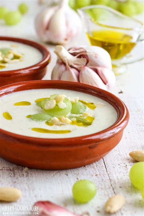 Ajoblanco Recipe (Spanish Garlic Soup) - Happy Foods Tube | Recipe ...