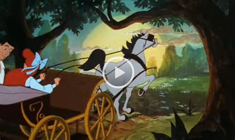 an animated scene with a horse pulling a carriage