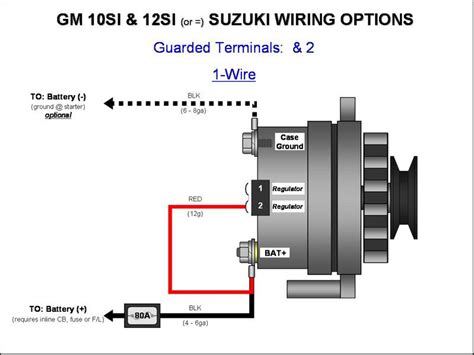 » GM 10SI/12SI Alternator Wiring - (1-Wire) - GM Alternator Diagrams ...