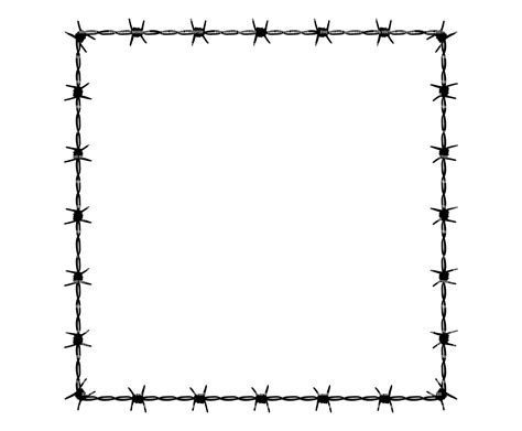 Barbed Wire Square Frame Svg Barb Wire Wreath Svg Fence Svg. - Etsy ...