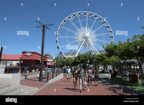 the Cape Town Waterfront with Ferris wheel, Cape Town, South Africa ...