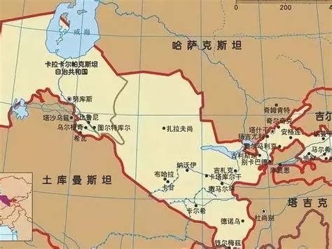 乌兹别克地图,大,位置_大山谷图库