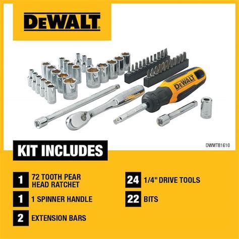 DEWALT Mechanics Tool Set, SAE And Metric, 1/2, 1/4, 3/8 Drive Sizes, 192- | lupon.gov.ph