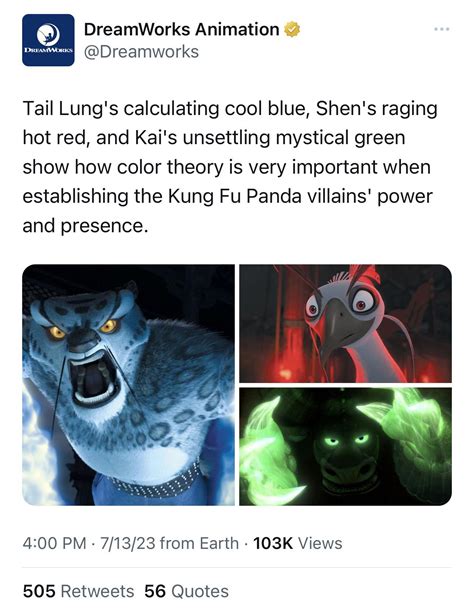 Kung Fu Panda villains and their colors : r/kungfupanda