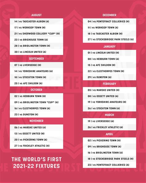 Fixtures Announced for The World’s First 2021-22 Season in the NPL | Sheffield FC