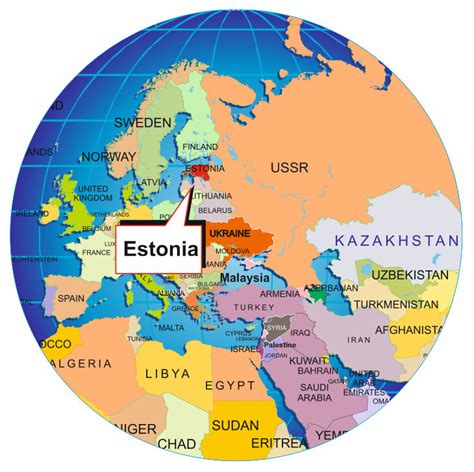 Where is Estonia on globe