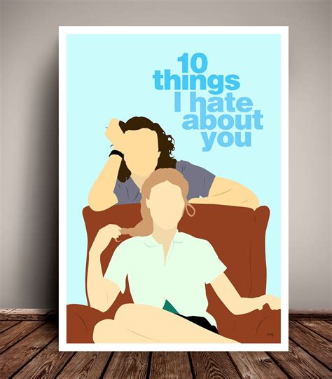 10 Things I Hate About You // 1990s // Minimalist Movie Poster | Etsy