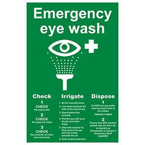 How to use eye wash and eye baths to flush out a sore eye