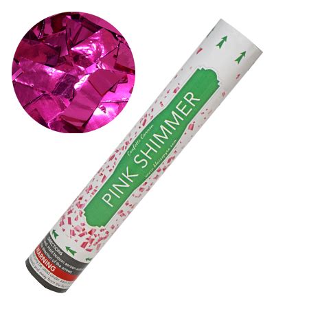 Party Poppers | Pink Confetti Poppers Metallic