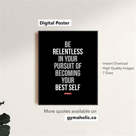 Be Relentless in Your Pursuit, Printable Motivational Quote, Home Decor, Inspirational Wall Art ...