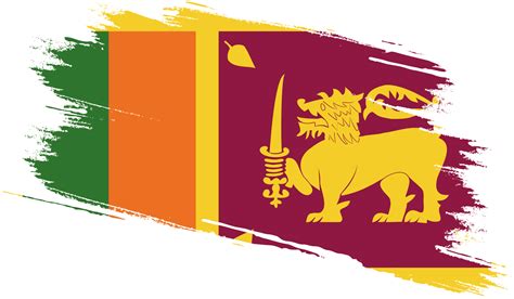 Sri Lanka flag in grunge style 12024976 PNG