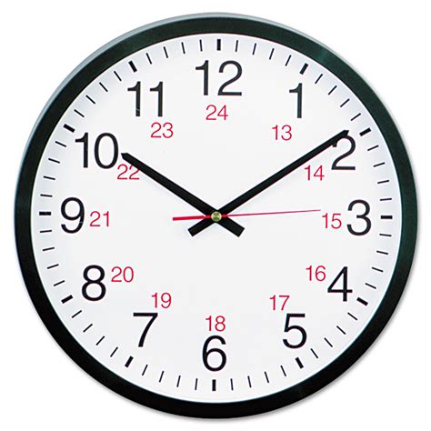 24-Hour Round Wall Clock by Universal® UNV10441 | OnTimeSupplies.com