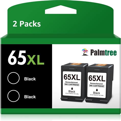 Amazon.com: 65 Black Ink Cartridge Remanufactured Ink Cartridge Replacement for HP 65XL 65 Black ...