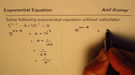 How to Solve Exponential Equation without Calculator IB Math SL - YouTube