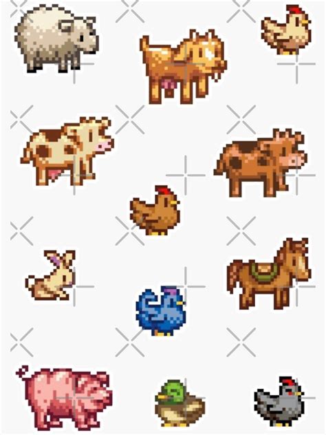 "Stardew Valley Animals" Sticker for Sale by Pe4nut00 | Redbubble