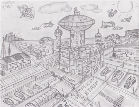 Futuristic Town by Lendeezy on DeviantArt