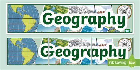 Geography Display Banner (teacher made) - Twinkl