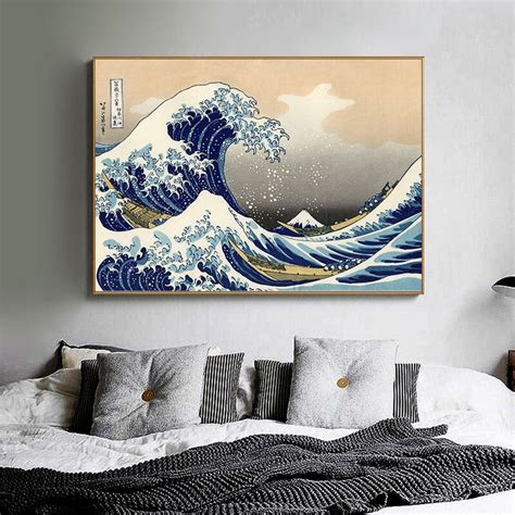 Hokusai The Great Wave Canvas Print Wall Art Poster Classic Art – The ...