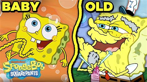 SpongeBob's Stages of Life! ⏰ Baby Sponge to Old Man | SpongeBob - YouTube