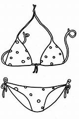 Bikini Coloring Imprimer Clipart Coloriage Pages Kleurplaat Dessin  sketch template