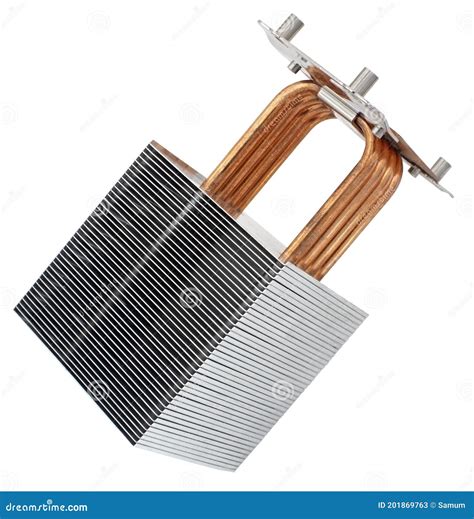 Heatsink for CPU on White Background Stock Image - Image of cooler ...