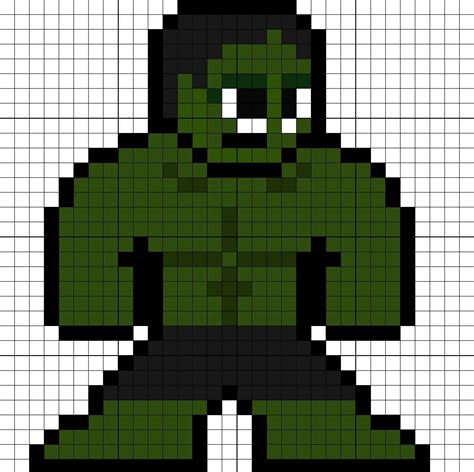 Hulk Avengers Infinity War Perler Bead Pattern Perler Bead Templates ...