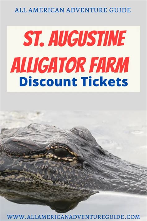 St. Augustine Alligator Farm Coupons & Discount Tickets - All-American Adventure Guide