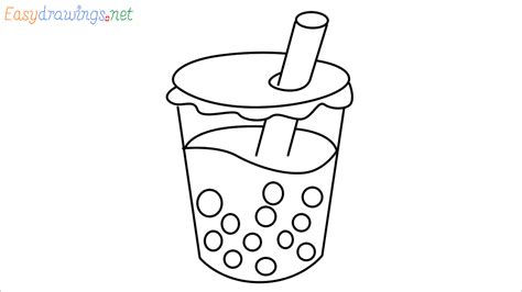 How To Draw Bubble Tea Step by Step - [8 Easy Phase] - [Emoji]