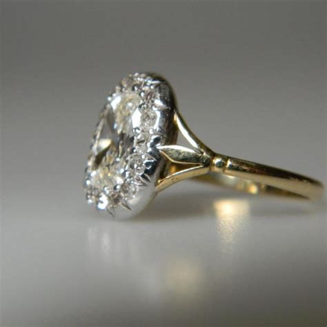 Antique Cushion Cut Diamond Ring | DB Gems