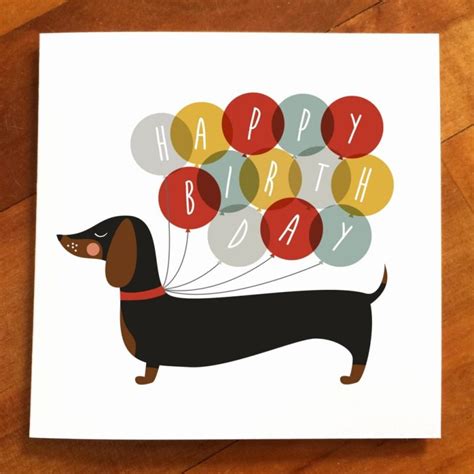 30+Cute Dachshund Birthday Card - Candacefaber