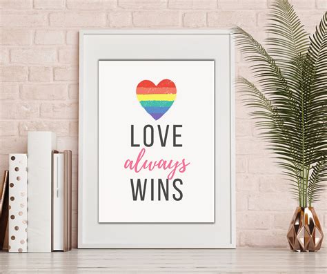 Love Always Wins Printable Wall Art, Printable Poster, Printable Art, Printable Quote, Home ...