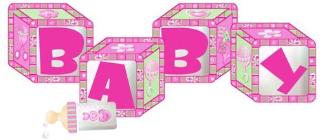 baby girl blocks clipart - Clip Art Library