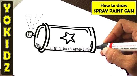 HOW TO DRAW SPRAY PAINT CAN