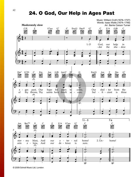 O God, Our Help in Ages Past (William Croft) Piano Sheet Music - OKTAV