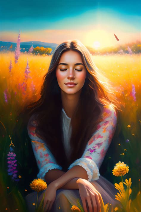 beautiful girl in the field | Imagination art, Portrait, Beautiful morning images