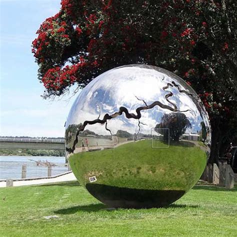 Outdoor Large Polished Metal Stainless Steel Sphere Sculpture