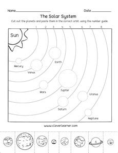 The solar system worksheets for kindergarten and preschool