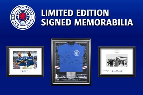 Limited Edition Signed Memorabilia - Rangers Football Club, Official ...