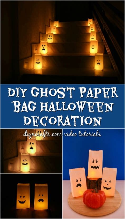 DIY Halloween Ghost Luminary Bags Decoration | Halloween diy, Halloween luminaries bags, Diy ...