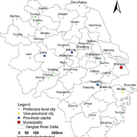 Location map of the Yangtze River delta. | Download Scientific Diagram
