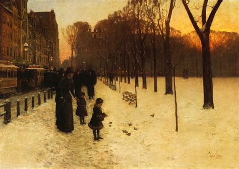 Museum Art Reproductions Boston Common at Twilight by Frederick Childe Hassam (1859-1935, United ...