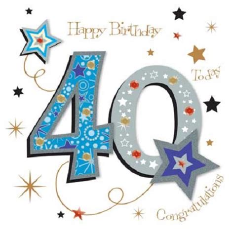 40Th Birthday Printable Cards