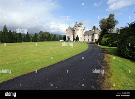 The driveway to Dall Estate, Rannoch, Kinloch Rannoch, Loch Rannoch, Perthshire, Scotland Stock ...