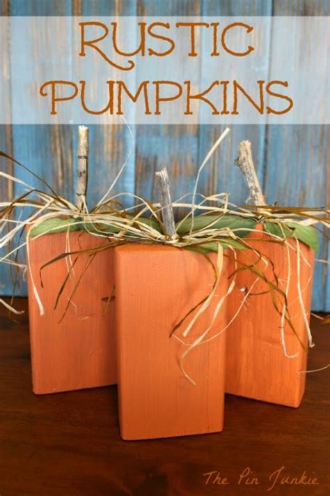 14 DIY Wooden Pumpkins For Fall And Thanksgiving - Shelterness