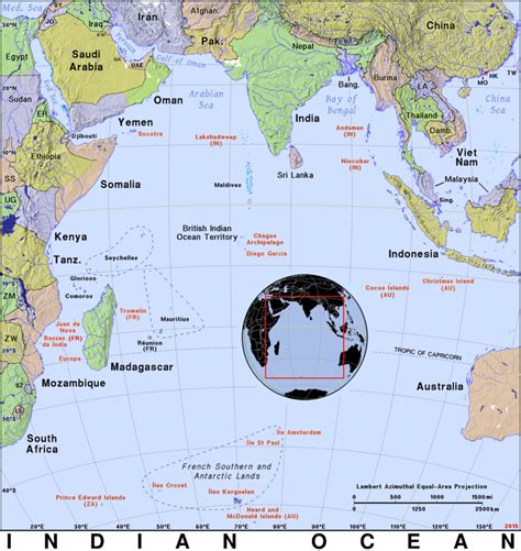 Indian Ocean · Public domain maps by PAT, the free, open source ...