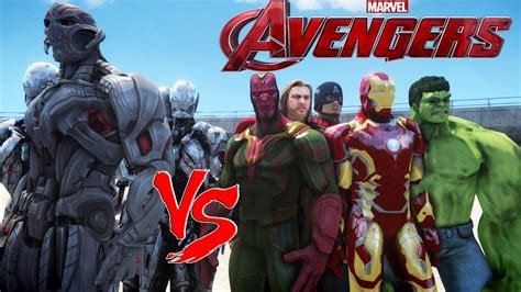 THE AVENGERS VS ULTRON EPIC BATTLE YouTube