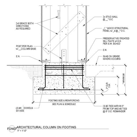 Architectural Column on Footing - WoodWorks | Wood Products Council