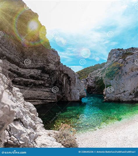 Beautiful Beach Stiniva on the Island of Vis, Croatia. No People on a Beautiful Summer Day Stock ...