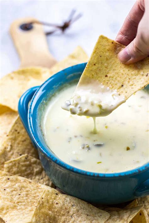 Restaurant Style Mexican White Cheese Dip | A Bit of Cream